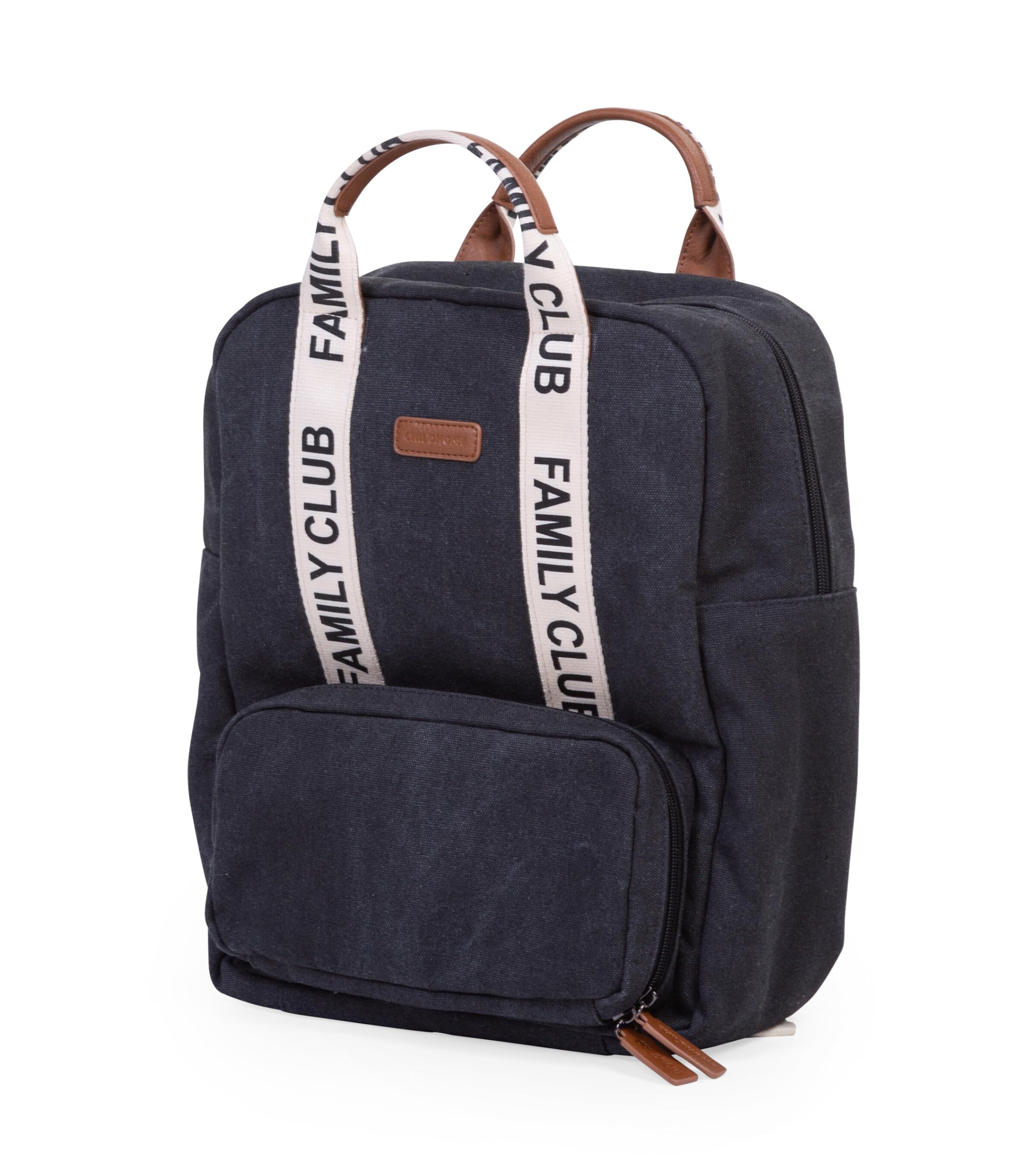 CHILDHOME, Plecak Family Bag Club, duża pojemność, wielofunkcyjny, mata do przewijania w zestawie, 11 przegródek, izolowane kieszenie, walizka na kółkach, wieszak na wózek, 20,5 l, czarny