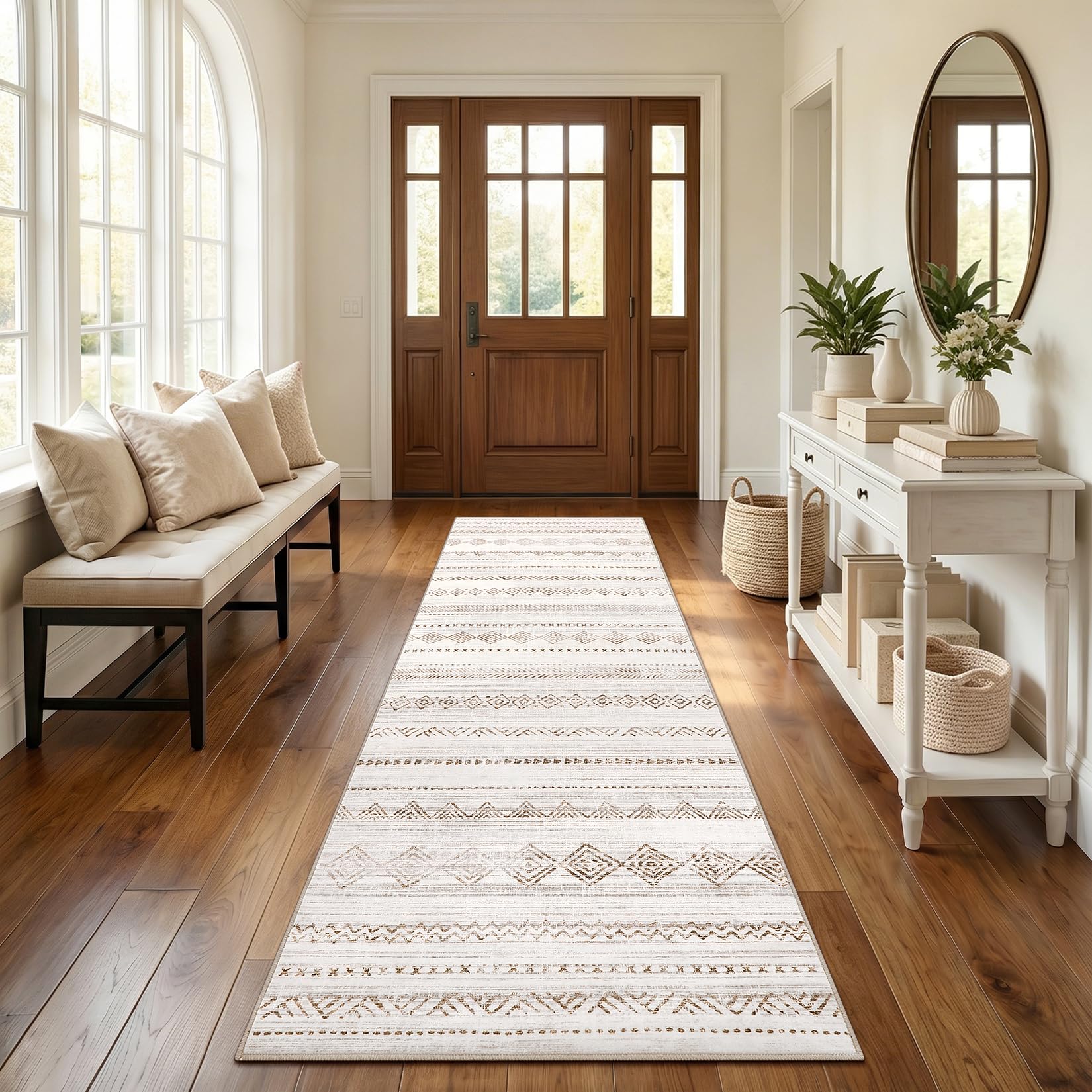 FairyStyle Moroccan Runner Rug Washable Camel for Hallway 60 x 180 cm — image 1