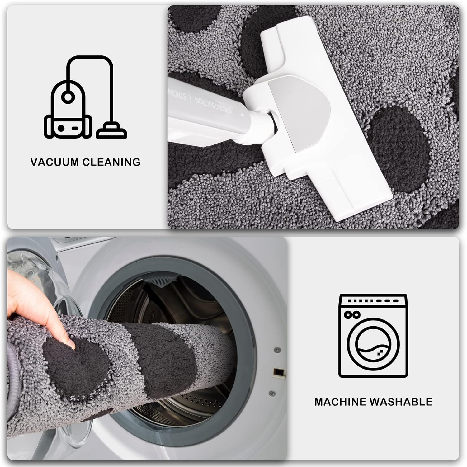 PURRUGS Dirt Trapping Door Mat 20" x 31.5", Non-Skid/Slip Machine Washable Microfiber Entryway Rug, Dog Doormat, Super Absorbent Welcome Mat for Muddy Wet Shoes and Paws, Grey - Image 7