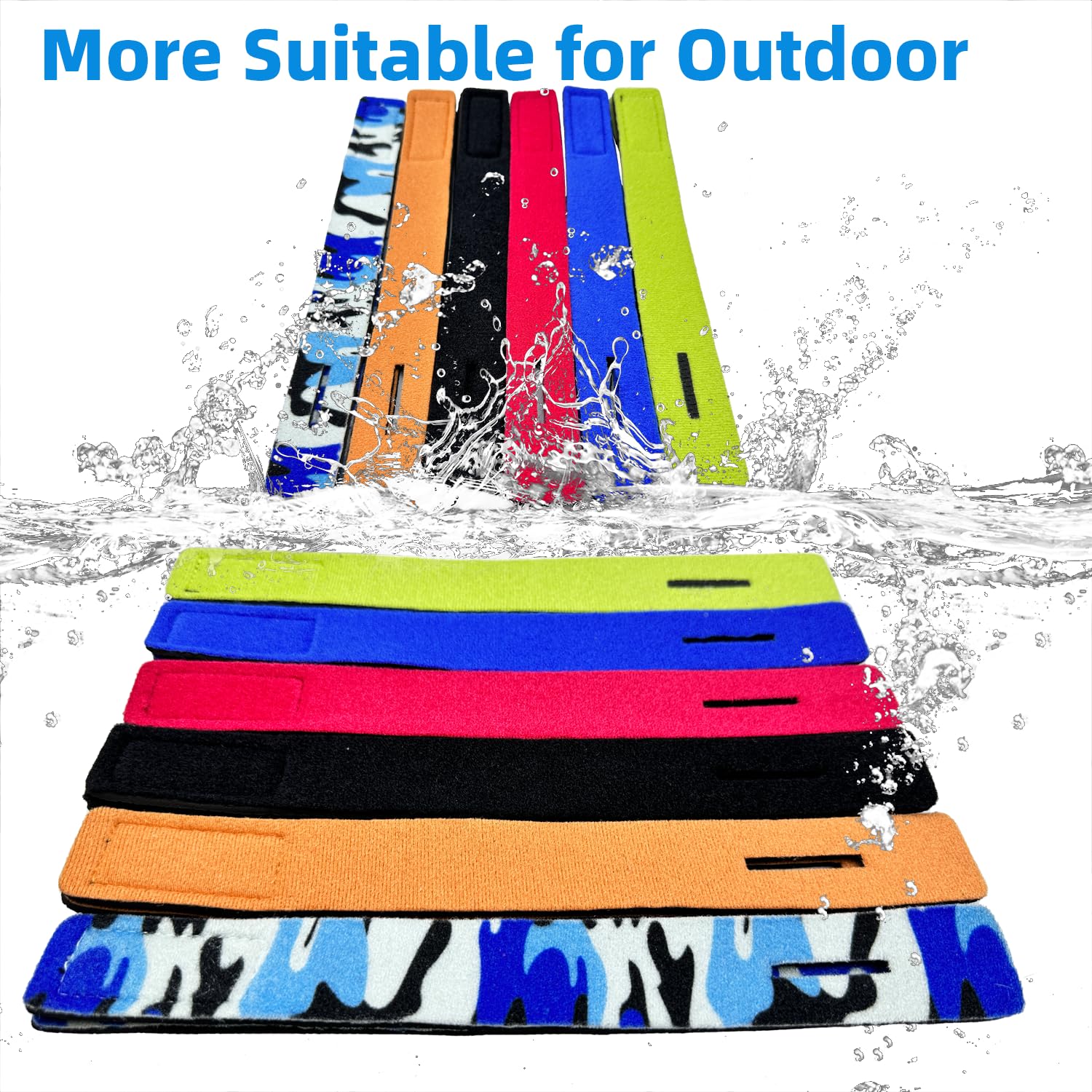 Adjustable Fishing Rod Straps - 12-Pack Heavy Duty Velcro Ties for Organizing Your Rods, Reusable and Colorful - No Damage - Image 3