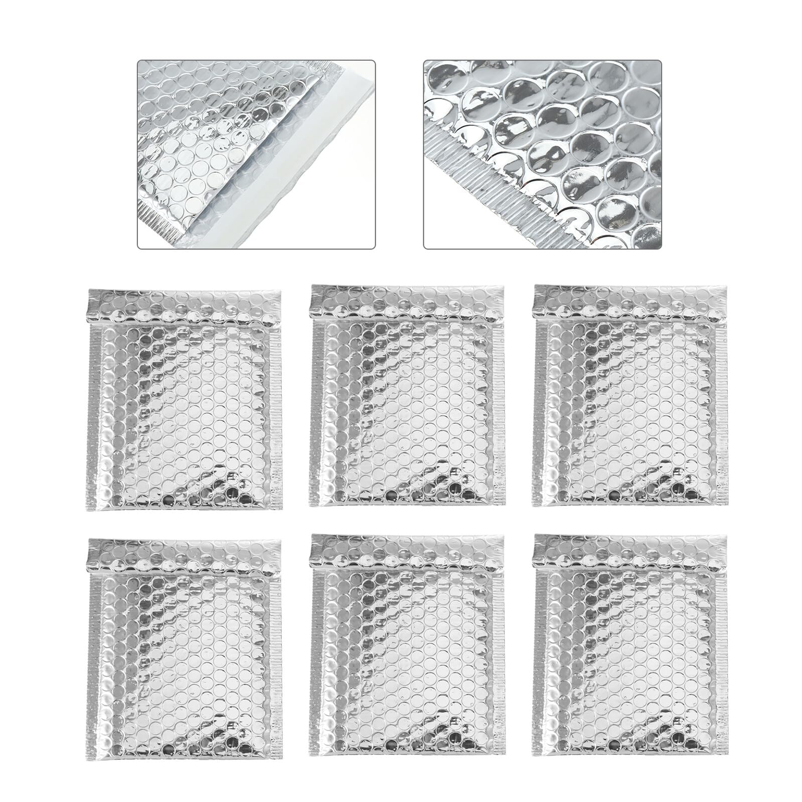 TOPBATHY 100 Buste Imbottite Argento Laminato Autoadesive per Spedizioni Bolle D'aria in Materiale Sintetico per Negozi e Uffici