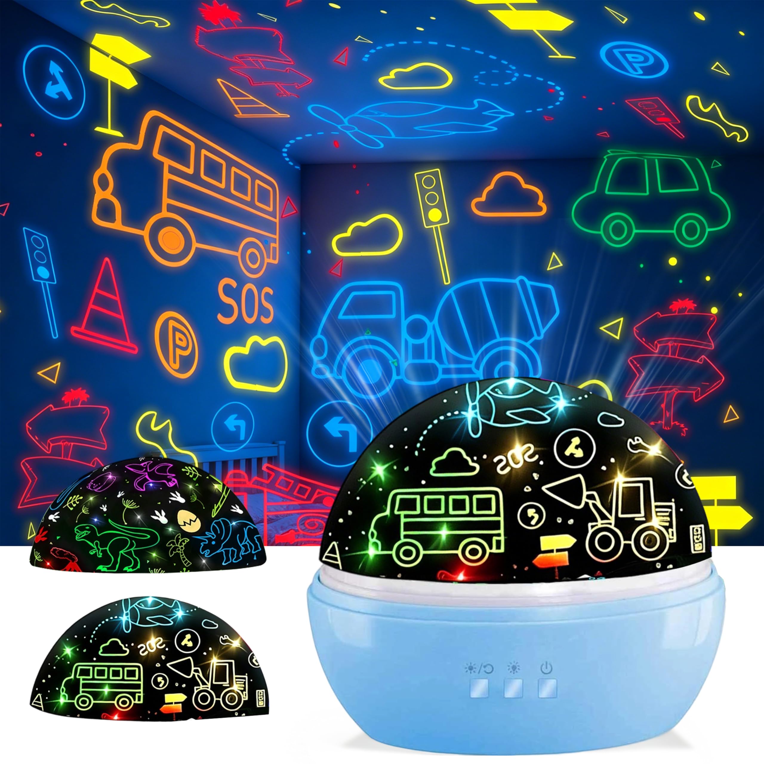 MINGKIDS Dino & Vehicle Night Light Projector -10 MINGKIDS Dino & Vehicle Night Light Projector -10