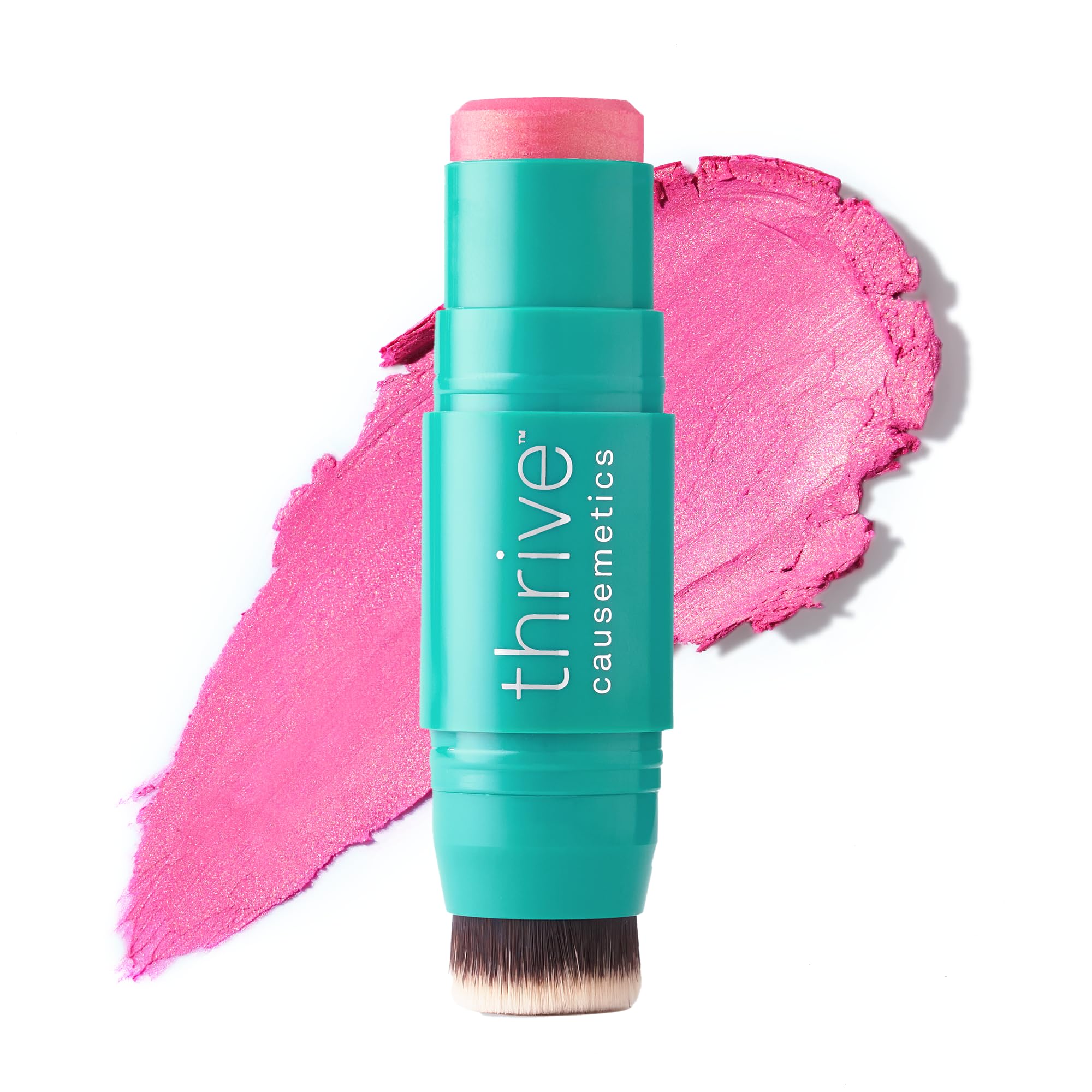 Thrive Causemetics Triple Threat Color Stick: Cream Blush Stick with Vitamin E, Evening Primrose Oil, Waterproof Smudge Proof Face Makeup Formula,