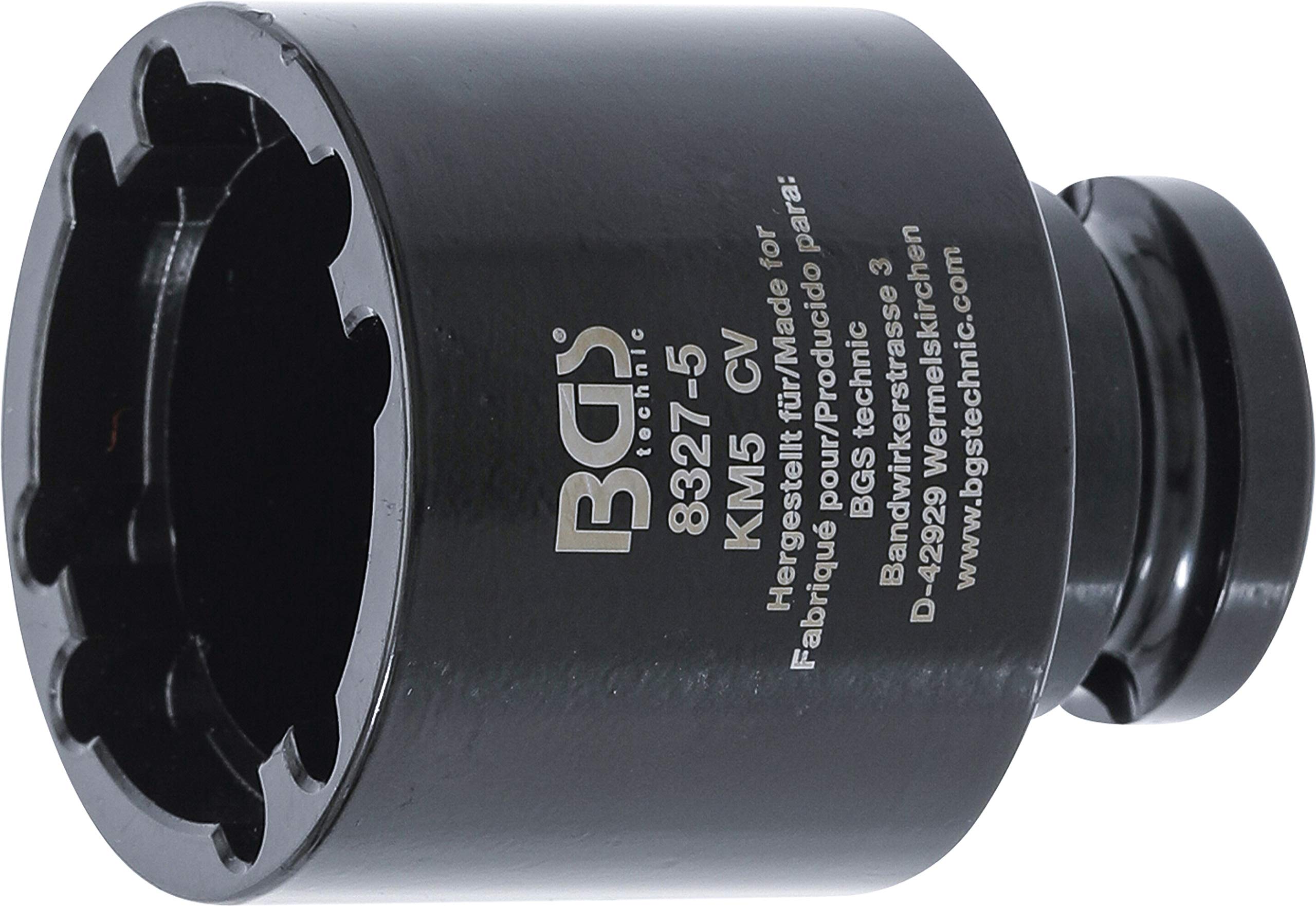 BGS 8327-5 | Nutmutternschlüssel | Zapfen innen liegend | KM5