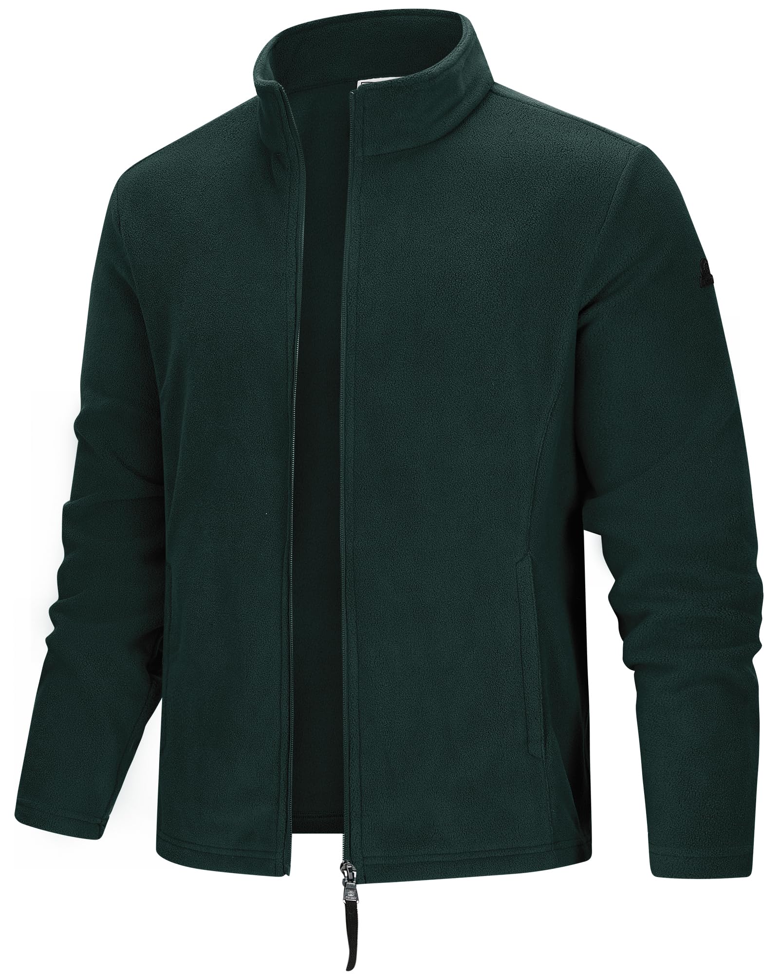 TOG24 Revive Mens Fleece Jacket Outdoor Microfleece Jackets with Full-Zip Lightweight & Warm, Anti-Pill Fabric for Hiking Trekking Camping Sport Racing Green M