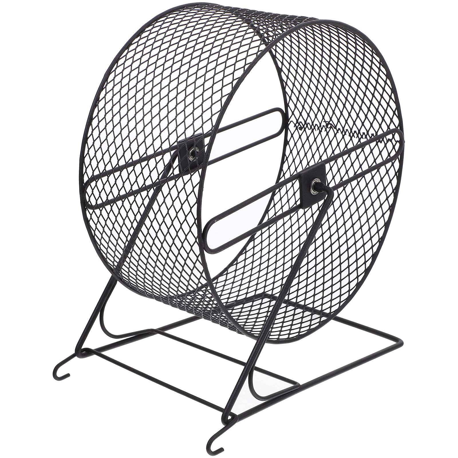 UPKOCH Leises Hamster Laufrad aus Eisen mit Halterung Kleines Kleintier Spielzeug für Hamster Rennmäuse und Igel Glatte Kanten Stressreduzierend