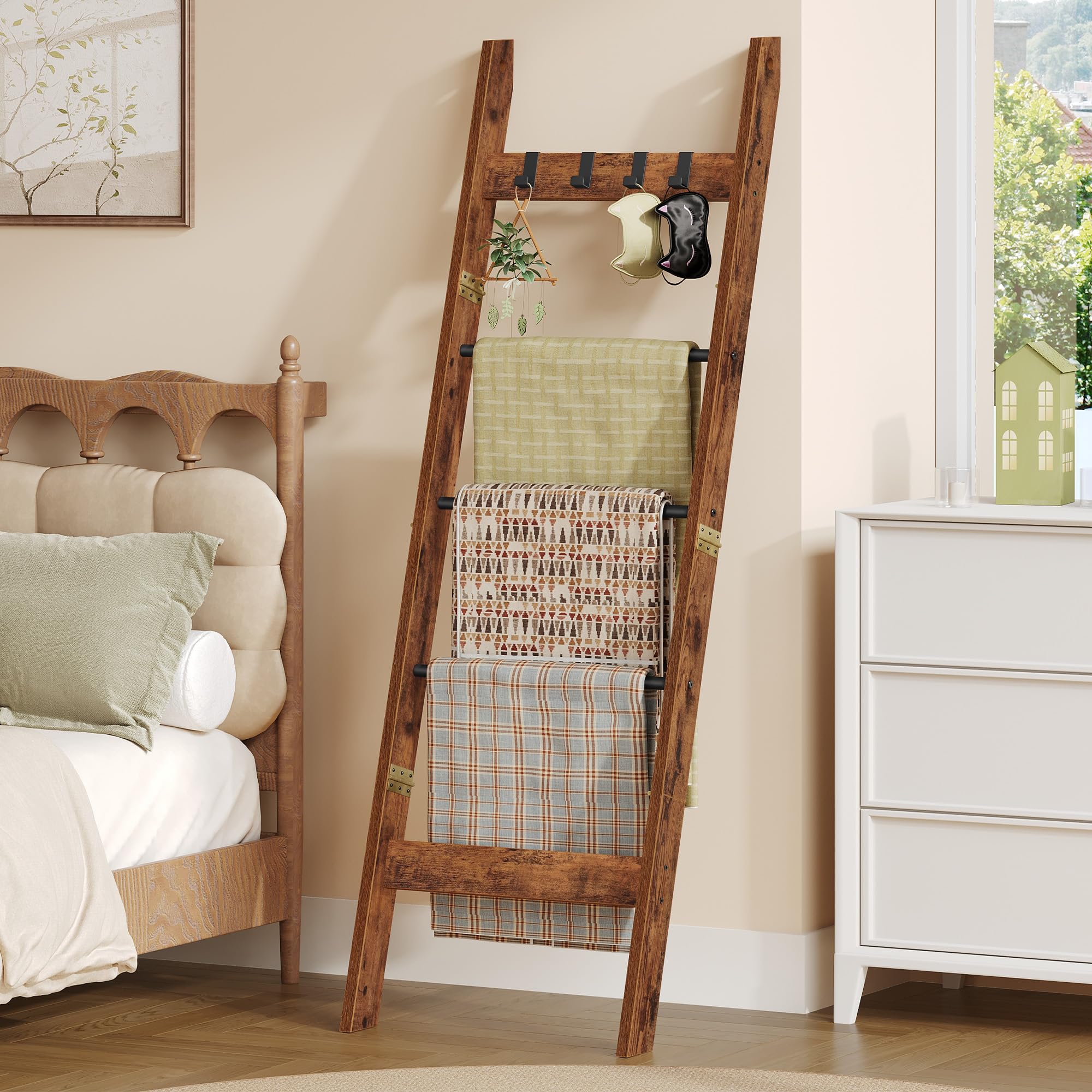 Hzuaneri 5-Tier Blanket Ladder