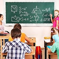 Vista 78 de Zonon 65 Feet Bulletin Board Borders Black and White Polka Dots Striped Grid Borders Decorative Straight Scalloped Wavy Rolled Trim Classroom Back