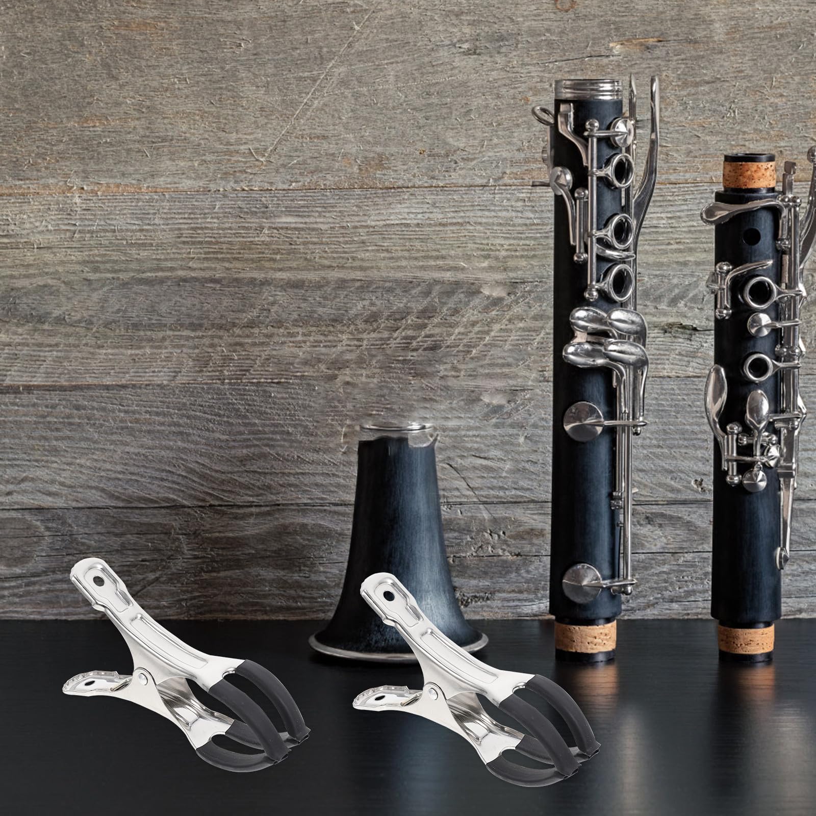 BESPORTBLE Outil de Réparation Saxophone et Clarinette en Acier Inoxydable Grand Format, Pince D'encoche Professionnelle 5 Pièces, Accessoires D'entretien pour Instrument à Vent, Usage