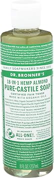 DR. BRONNERS, CASTILE LIQ SP,OG3,ALMOND 8 Fl Oz EA 1