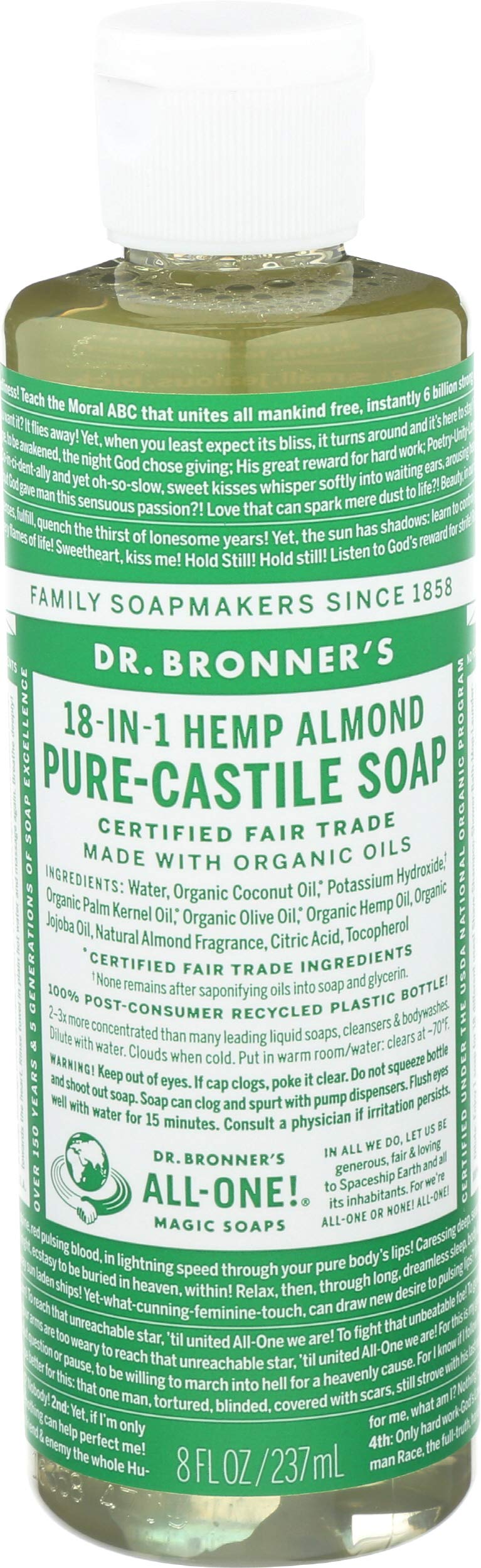 Dr Bronner's Dr Bronner'S Almond Castile Soap ( 1X8 Oz)