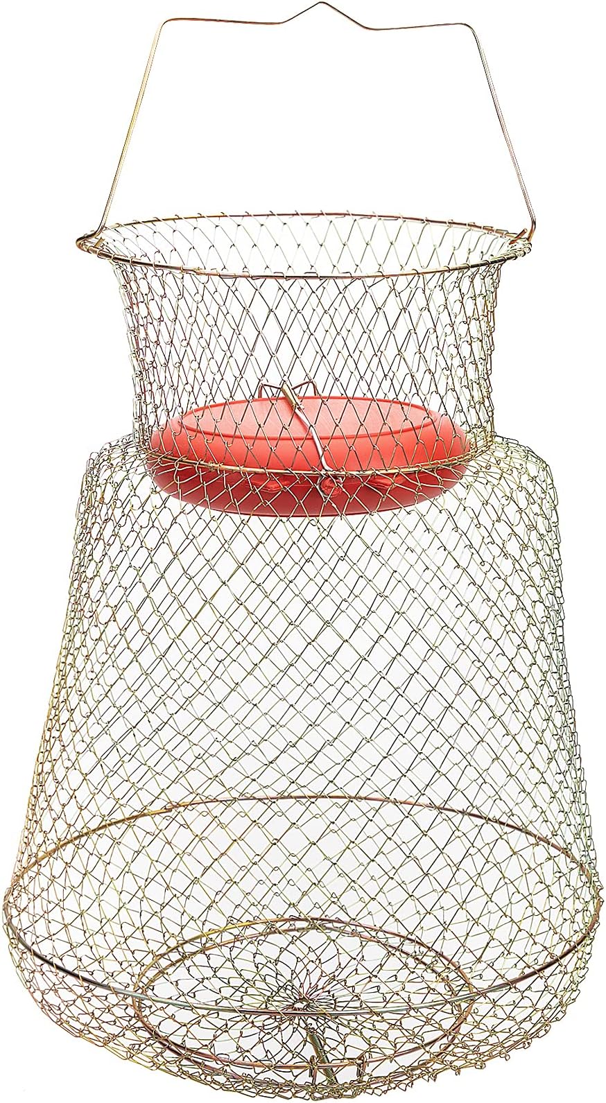 codree Floatable Galvanized Steel Wire Fish Basket, Collapsible Floatable Wire Fishing Basket, Portable Floating Fishing Net Baskets, Robust and Easy to Use