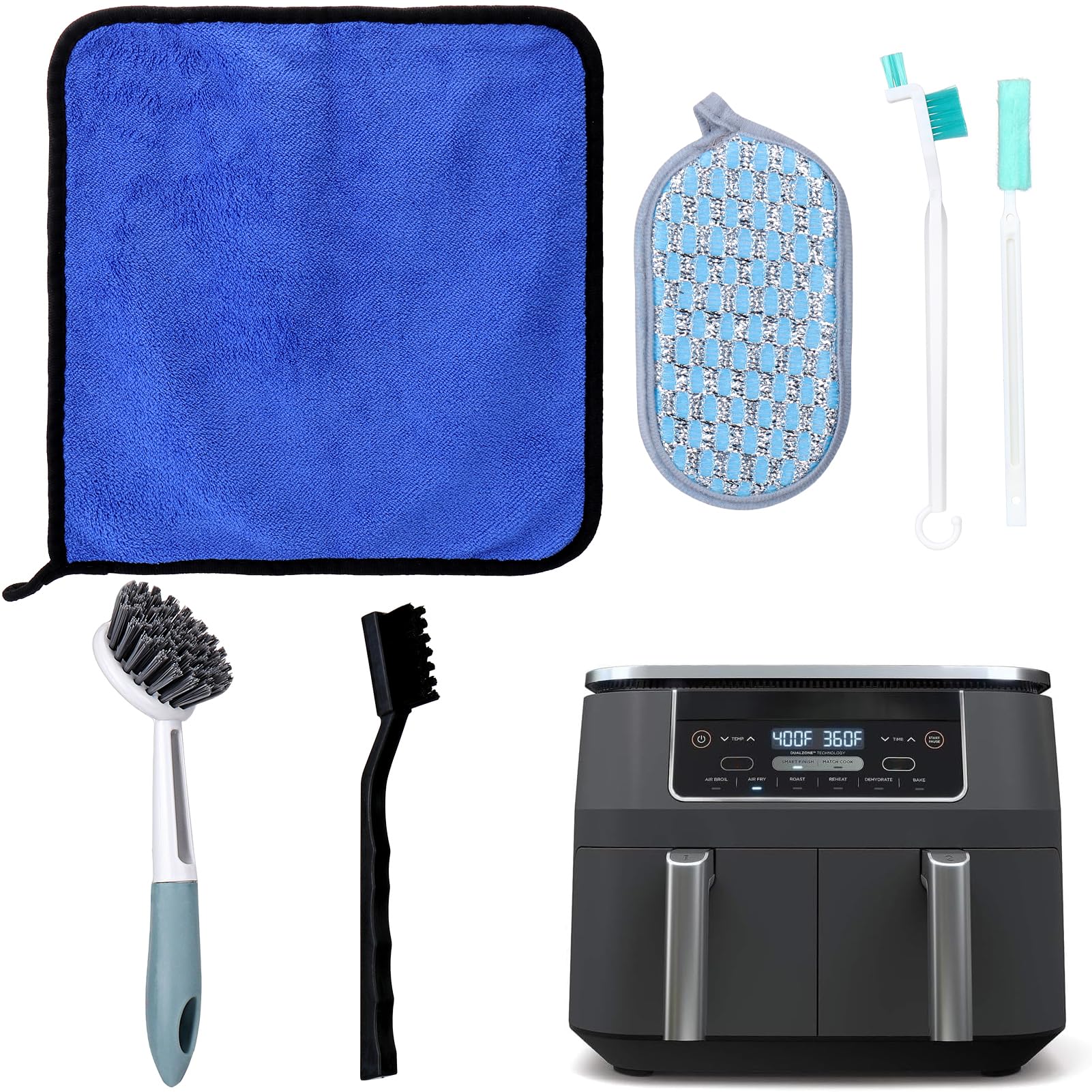 air fryer cleaning tools microfiber cloths silicone scraper