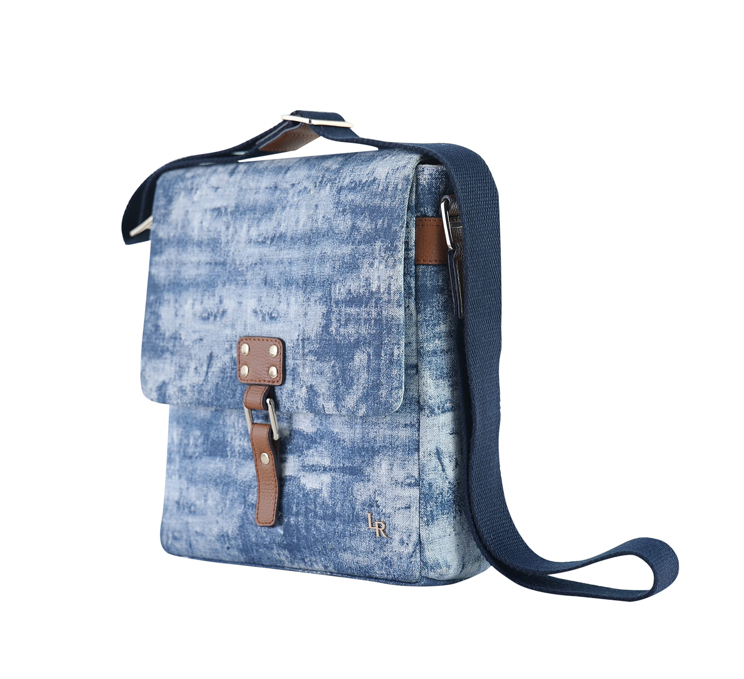 LoreiliBeautiful All Time Favorite Denim Blue CrossBody Design Unisex Bag (Pack Of 1, Denim Blue)