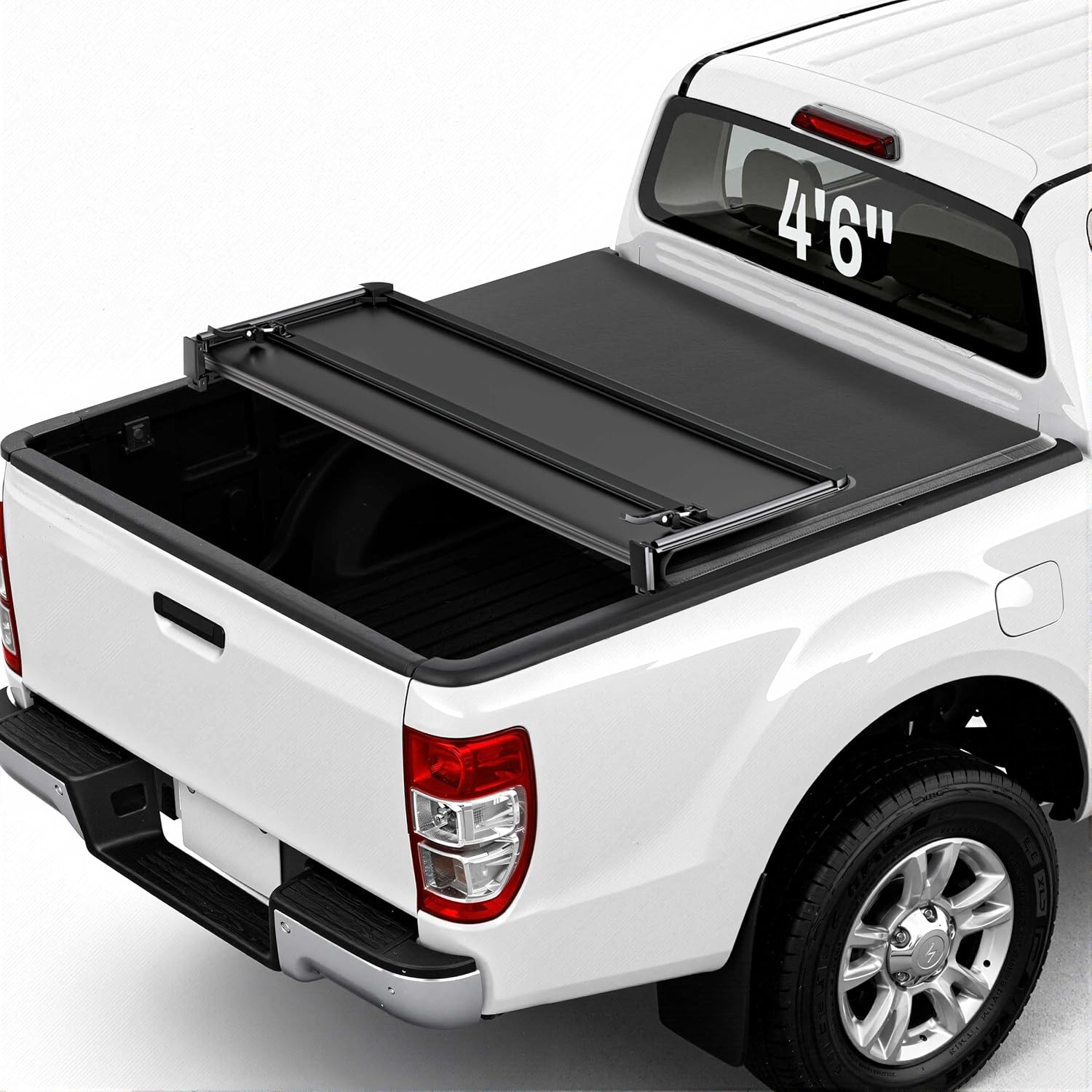 Soft Tri-fold Truck Bed Tonneau Cover Compatible with Ford Maverick 2022 2023 2024 2025 2026, 4.6FT/54.4inch Bed