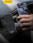 Lamicall 2025 Serrure plus large & Support de téléphone de voiture en métal Hook Vent [Boîtes de rechange] Supports de téléphone pour votre voiture Air Évent pour iPhone 17 16 15 14 13 Pro Max, Cadeau de maman
