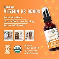 Vista 8 de MaryRuth Organics Vitamin D USDA Organic VIT D3 Liquid Sugar Free Liquid VIT D Spray Immune Support for Adults & Kids Bone Health Vegan