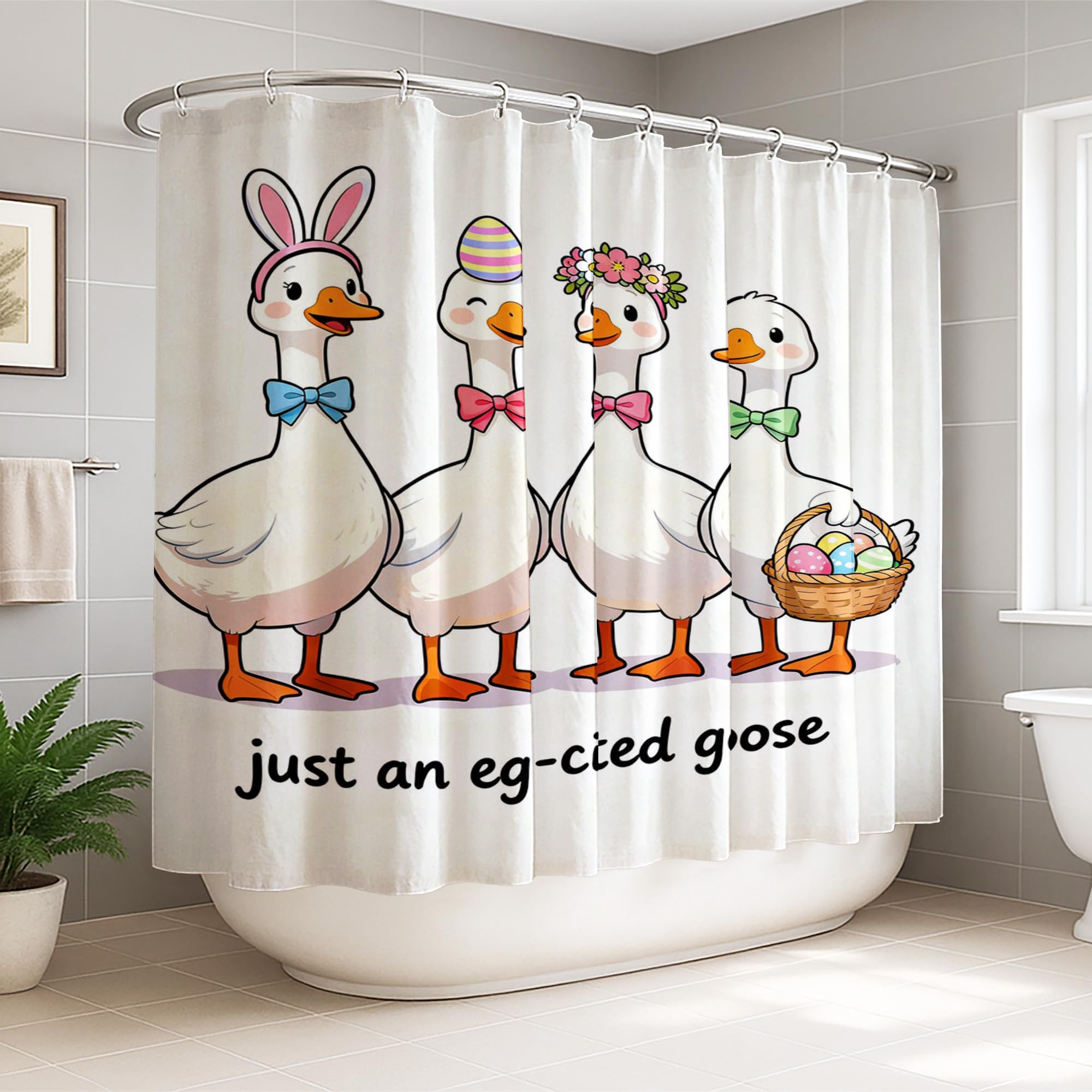 Rideau de douche extra large Goose pour décoration d'appartement moderne