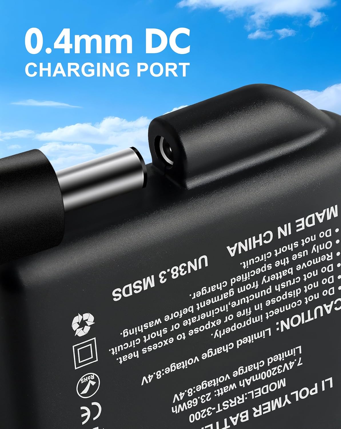 7.4V Battery for Heated Gloves Heated Socks, 6400mAh Replacement Batteries for Rechargeable Heated Gloves, Heated Socks, Heated Mittens - Image 4