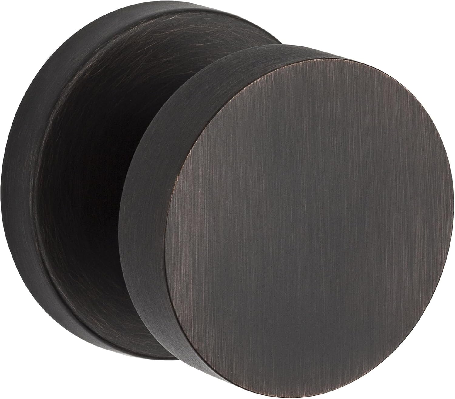 Baldwin HD.CON.CRR Modern Single Dummy Door Knob with Modern Round Rose from the, Polished Chrome