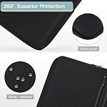 DOMISO 17-17.3" Laptop Briefcase Waterproof & Shockproof Business Bag w/Luggage Strap & Anti-Theft - Fits 17" Laptops, Black