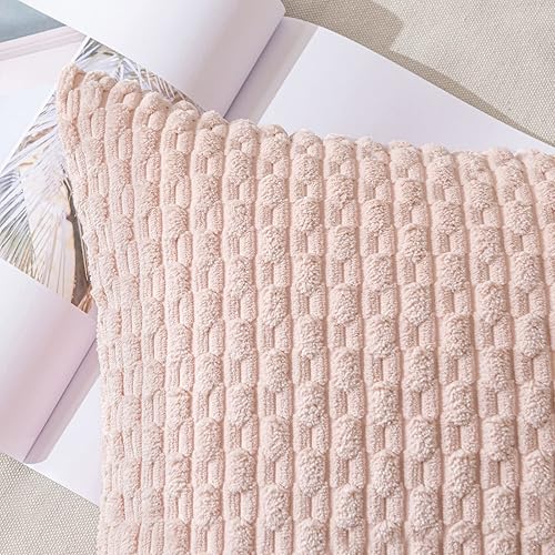 Miniatura 4 de ANRODUO Paquete de 2 fundas de almohada decorativas de color blanco crema de 20 x 20 pulgadas para sofá, cama, sala de estar, fundas de cojín