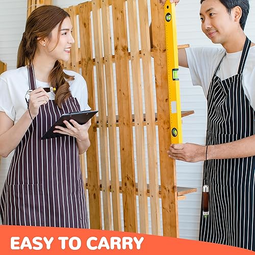 Miniatura 6 de Paquete de 2 soportes para crayones de 12 pulgadas redondos o hexagonales, soporte para lápices de madera con portabrocas de metal, tapas de metal y