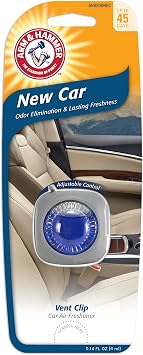 Arm & Hammer AH8200NEC Vent Clip Air Freshener, New Car, 1 Pack