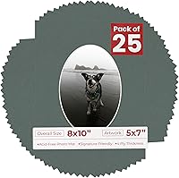 Vista 13 de Tapete de 8 x 10 pulgadas, corte biselado para fotos de 5 x 7 pulgadas, con apertura de tablero de fotos ovalado blanco precortado, sin ácidos, mate