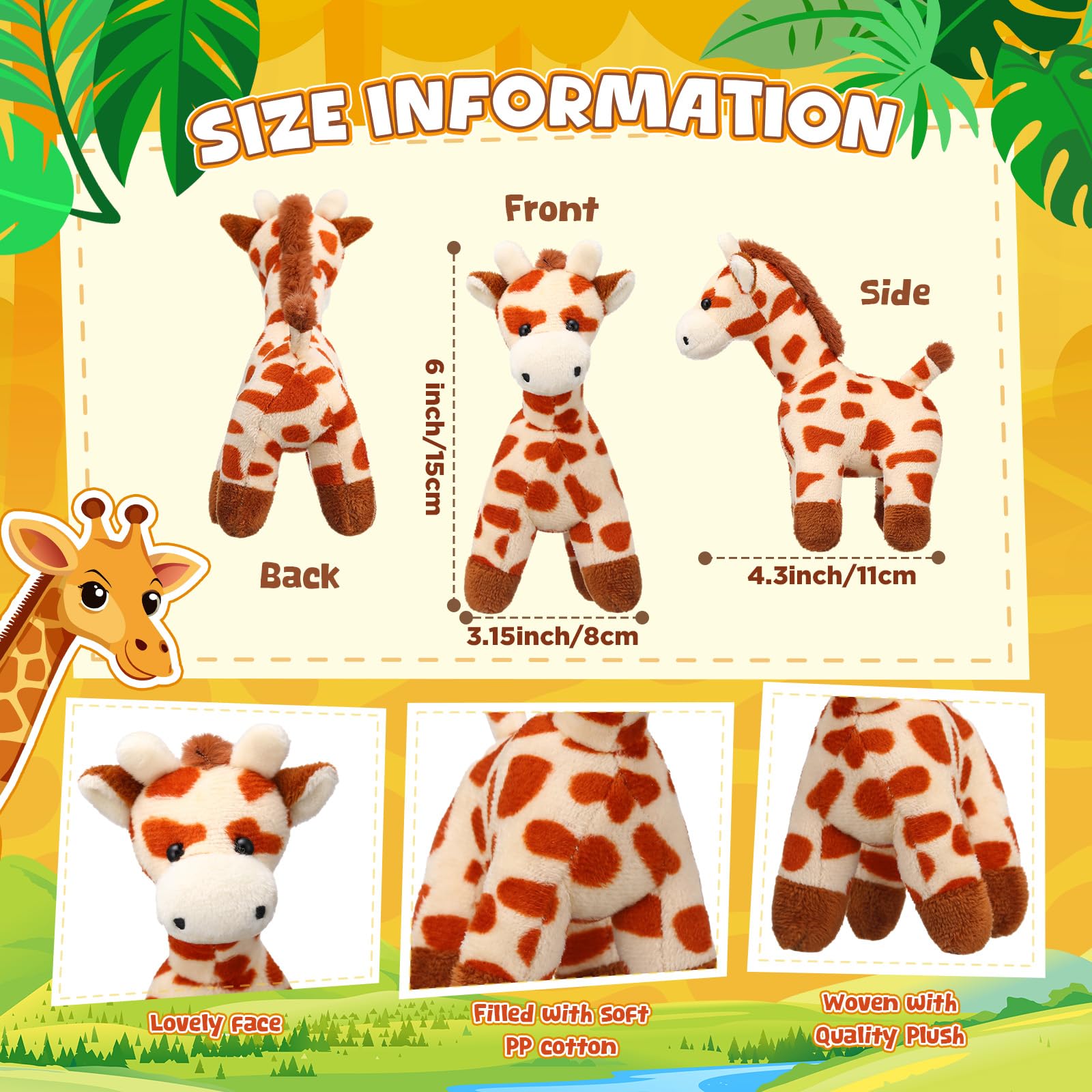 Amazon.com: Blueweenly 20 Pcs Giraffe Stuffed Animal Bulk 6