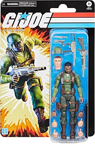 Miniatura 2 de G.I. Joe Classified Series Retro Cardback G.I. Joe Trooper, figura de acción coleccionable de 6 pulgadas con 14 accesorios