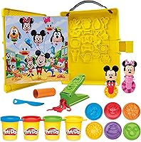 Play-Doh Disney Junior Mickey Mouse Shape a Story Playset - Storybook Storage Toy with 11 Accessories for Kids 2+
