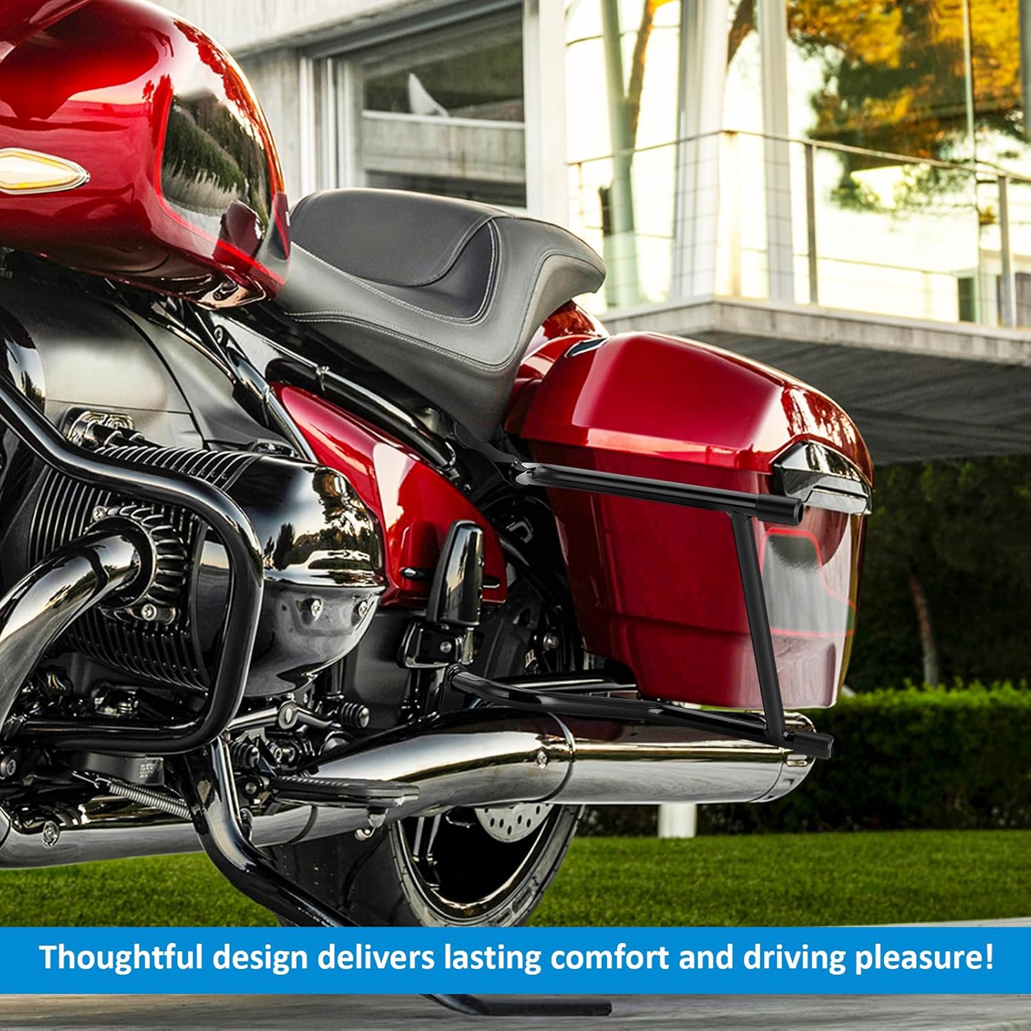 Wsays SaddleBag Guards Rear Crash Bar Engine Guard Compatible with BMW R18/Classic 2020-2025, Fit Roctane 2023-2025, Fit R18 B/Transcontinental 2022-2025, Gloss Black