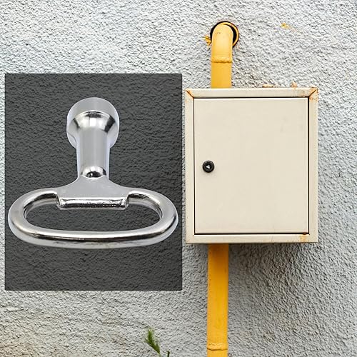 Miniatura 4 de Antrader Llave triangular de 2.0 x 1.5 pulgadas, llave de enchufe triangular Matel, llaves universales para bloqueo de panel triangular, 6 piezas