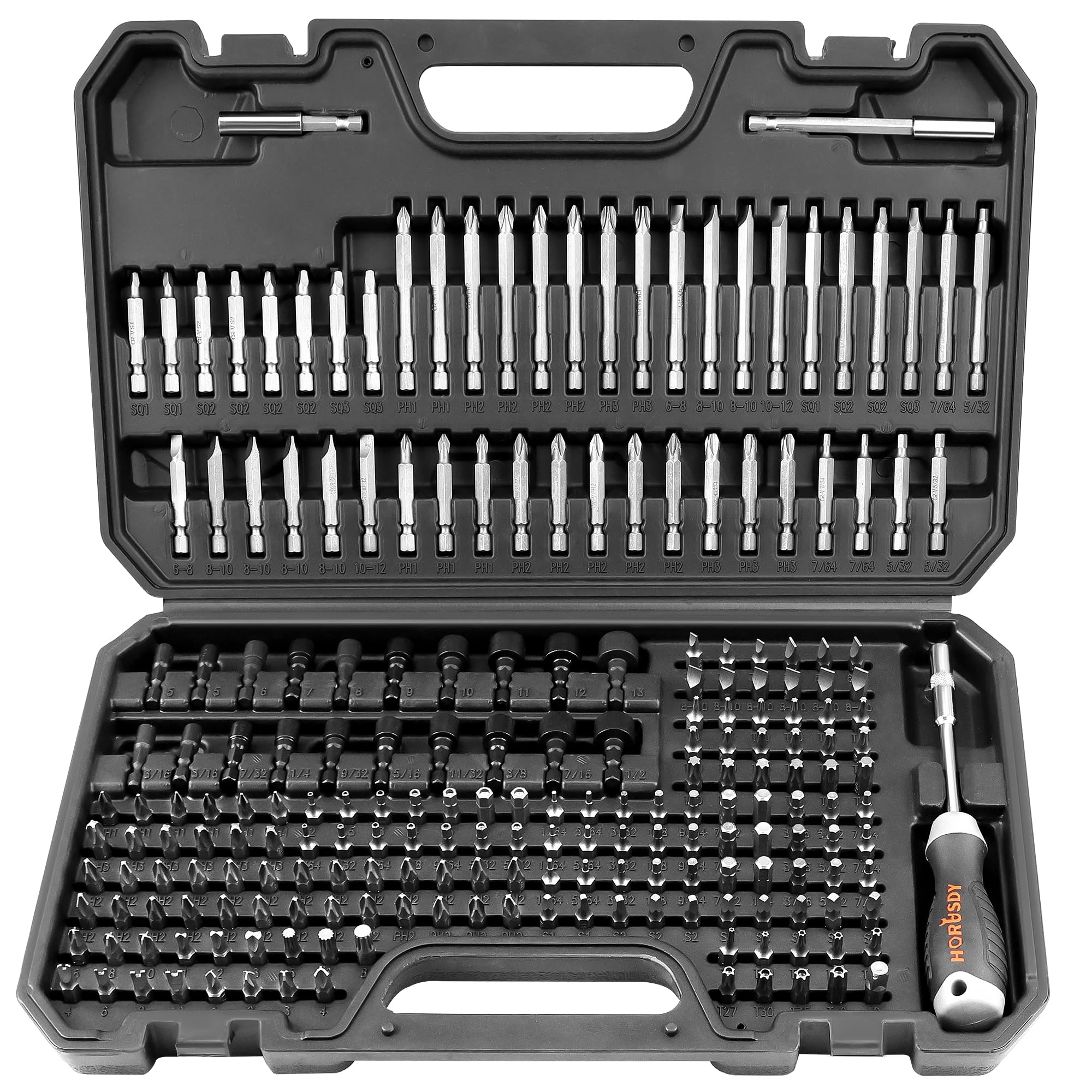 HORUSDYScrewdriver Bit Set | 219 Piece | CR-V Steel | Includes Bit Driver and Hard-to-Find Security Bits