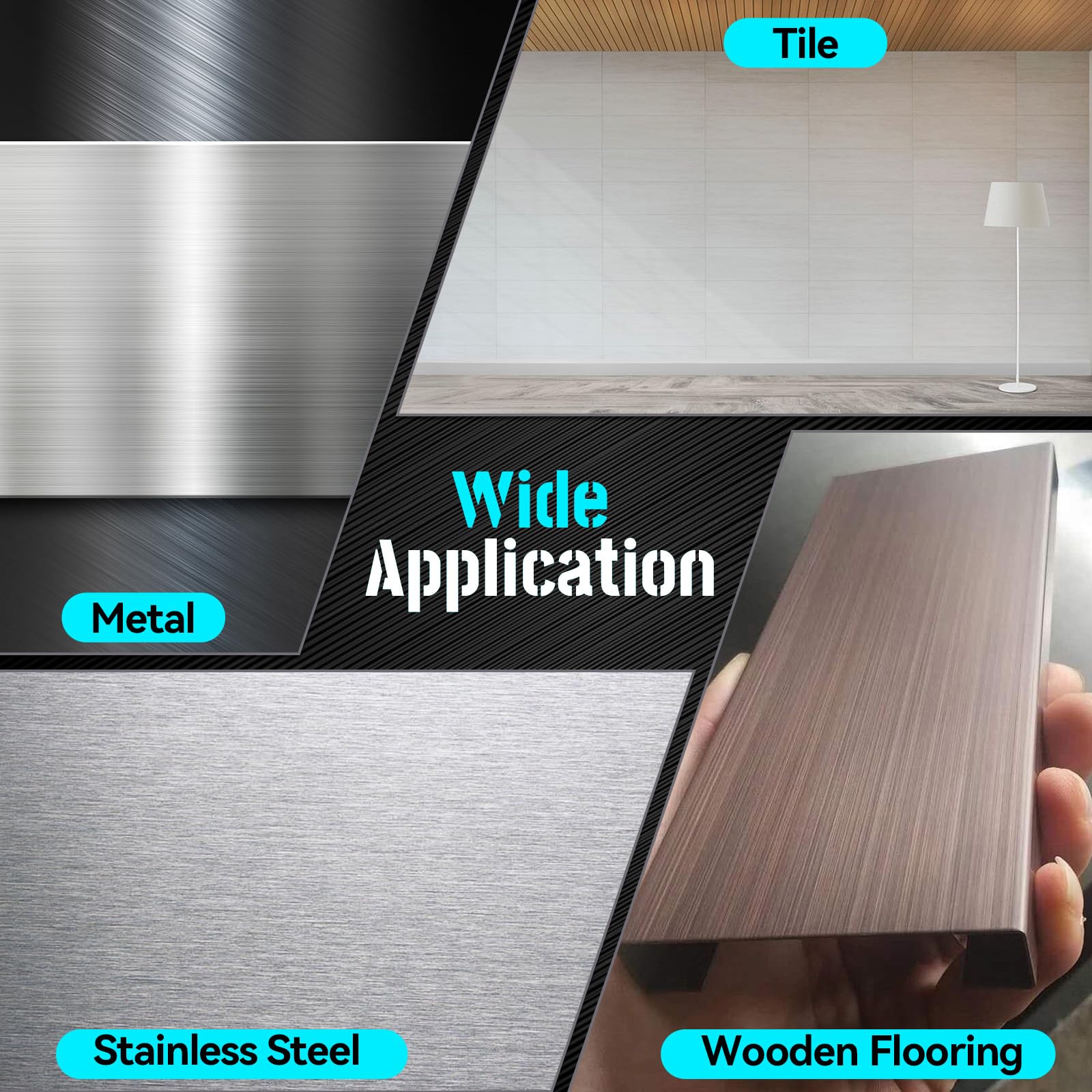 Yofuly 1400W Spazzolatrice per Legno, Smerigliatrice per la Ristrutturazione di Superfici, 6 Controllo della Velocità, Levigatrice a Rulli Elettrica per Legno, Acciaio Inox, Metallo, Plastica