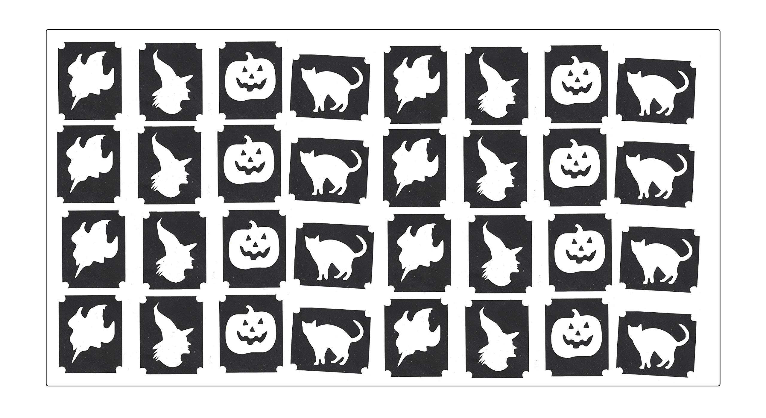 Holidays Tattoo Stencil Collections (32 Tattoo Glitter Airbrush Stencil Halloween)