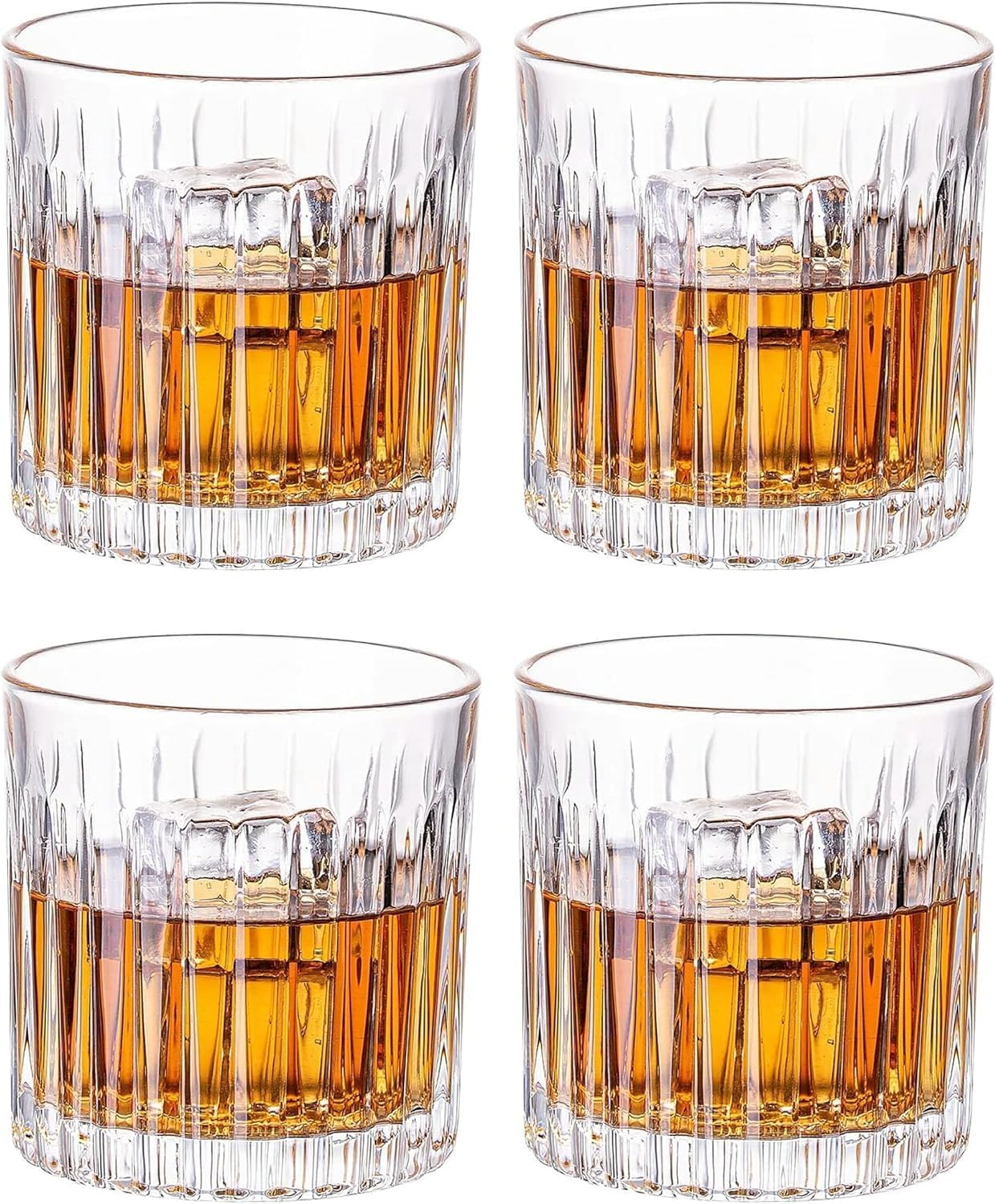 GLASKEY Whiskey Glasses Set of 4,Lead-Free Crystal Old Fashioned Glass,300ml Rocks Glass Tumblers for Drinking Bourbon,Cognac,Irish Whisky,Whiskey Gifts for Men - Image 9
