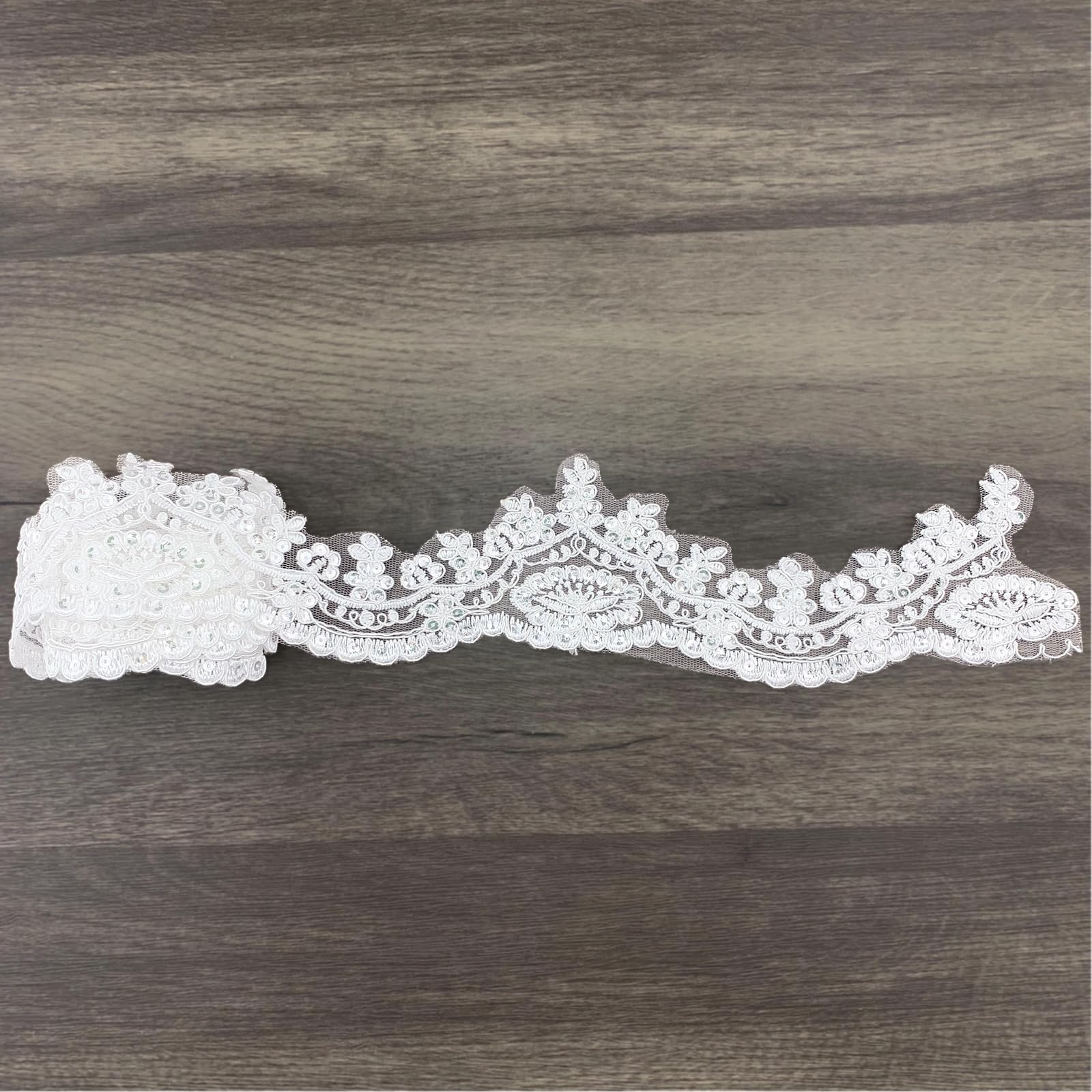 9,1 m Spitzenband mit Pailletten, 7,1 cm breit, Vintage-Blumen-Band, Spitzenband zum Nähen, Hochzeit, Brautkleid, Mieder, Heimdekoration, Basteln, DIY (White-Off -2)