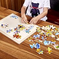 Vista 5 de Noah - Rompecabezas para niños pequeños de 3 a 5 años, 48 piezas de juguetes educativos de aprendizaje preescolar, regalo para bebés, niños y niñas