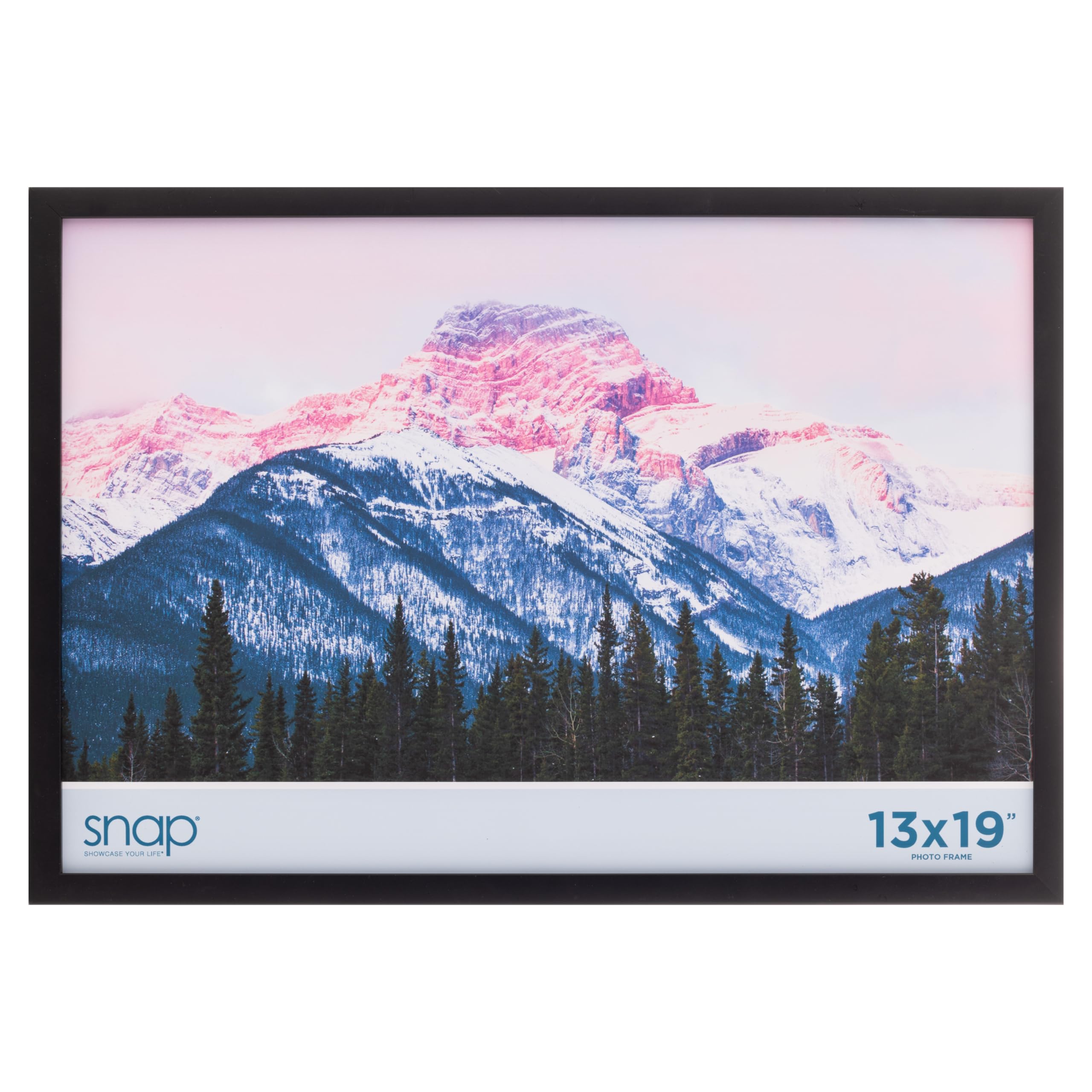 Snap- 13"x19" - Black Wood Wall Mount Poster Frame - Enhance Your Space with Large-Scale Art Display - Rectangular Wall Mount - Hanging Frame - Home Accents - Interior Design