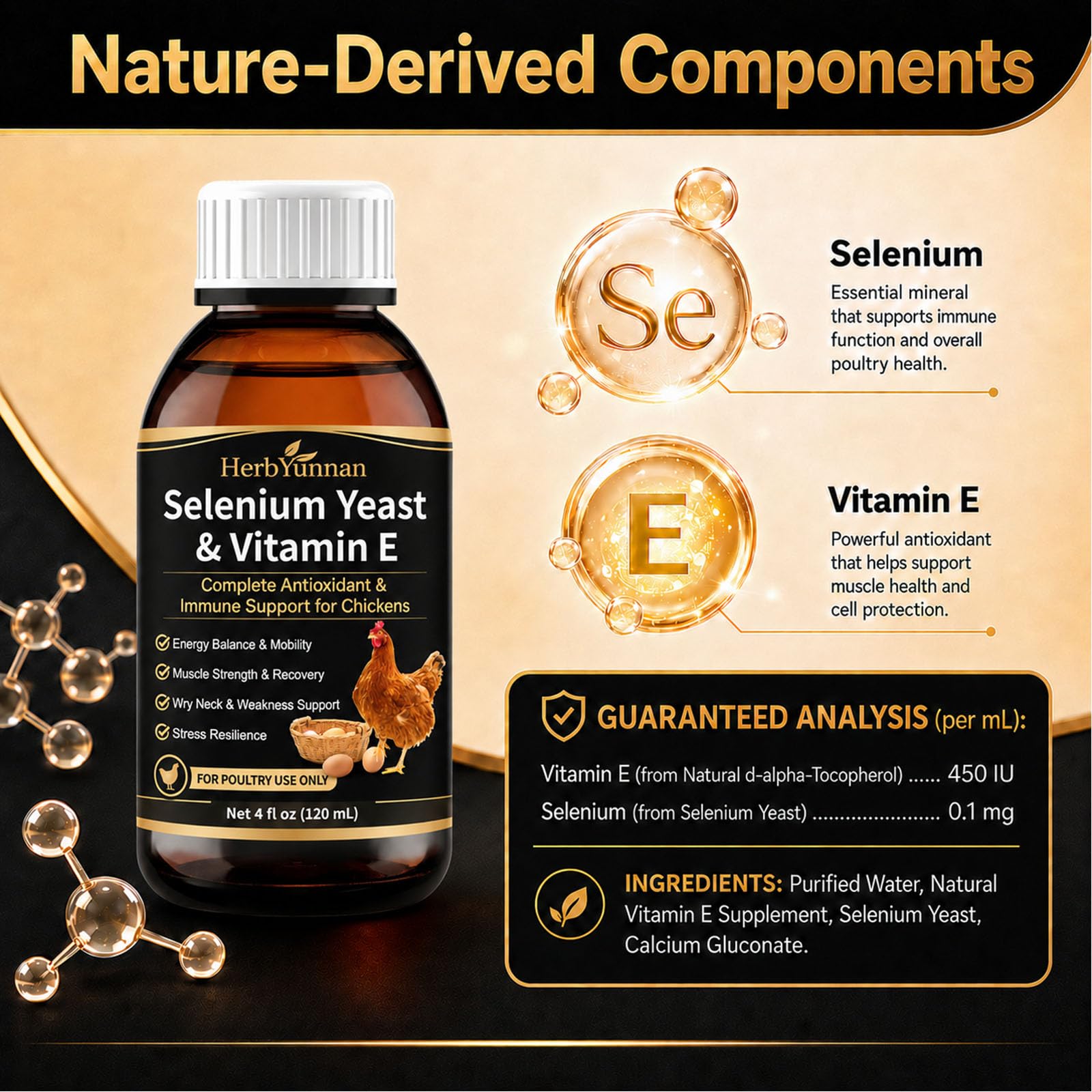 E+S Poultry Vitality Formula, Selenium& Vitamin E for Chickens & Poultry — Amazon image 4