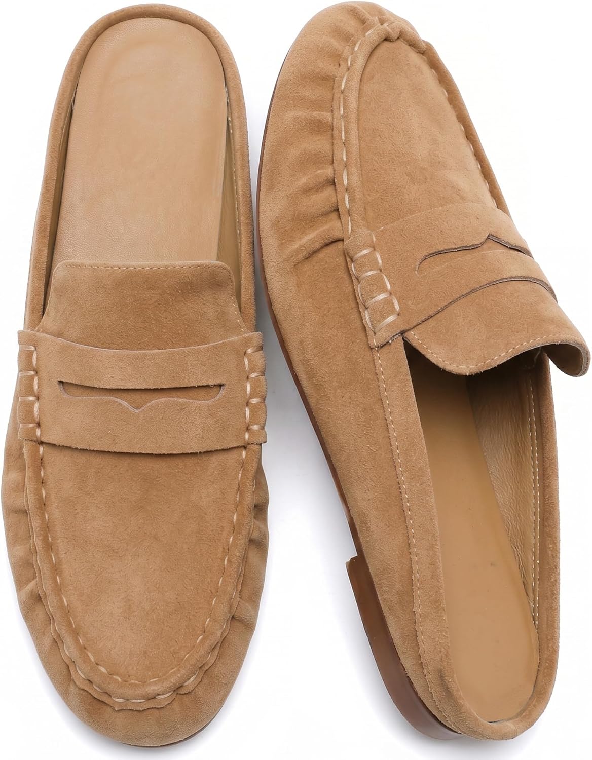 Penny Loafers for Women Comfortable Slip on Suede Loafers Mules Women’s Closed Toe Loafer Slides Shoes