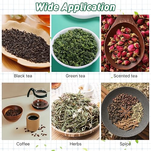 Miniatura 6 de 1000 bolsas de té desechables para té de hojas sueltas, bolsas de té vacías con cordón a granel, bolsas de filtro de té con cucharas de té para té