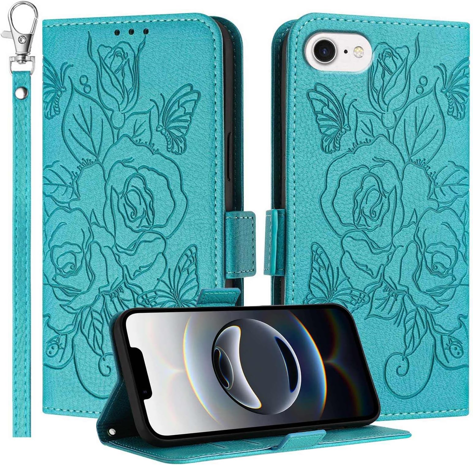 FLIP WALLET PHONE CASE FOR IPHONE 17 16 15 14 13 12 SE FUNNY ANIMALS WEIRD FOOD - View #7