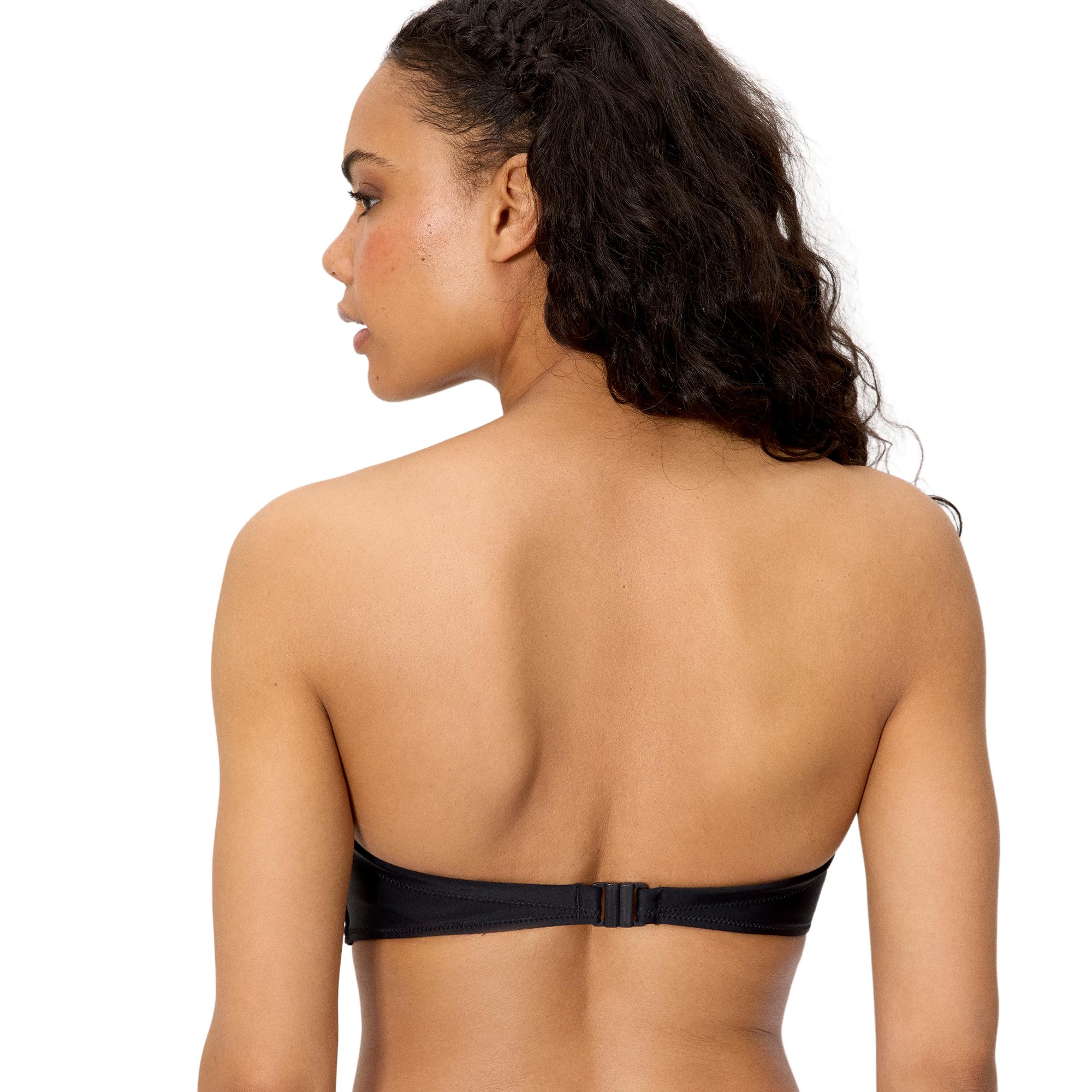 YSABEL MORA. Top Bikini Bandeau. Top Bikini Bandeau con Aro Y Relleno con Tirantes Desmontables Anudados Al Cuello Opción Sin Tirantes. Colección Beach.