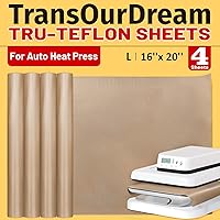 Vista 10 de TransOurDream Paquete de 3 hojas de teflón de PTFE tamaño S de 8.5 x 11 pulgadas para mini prensa de calor, resistente al calor, papel