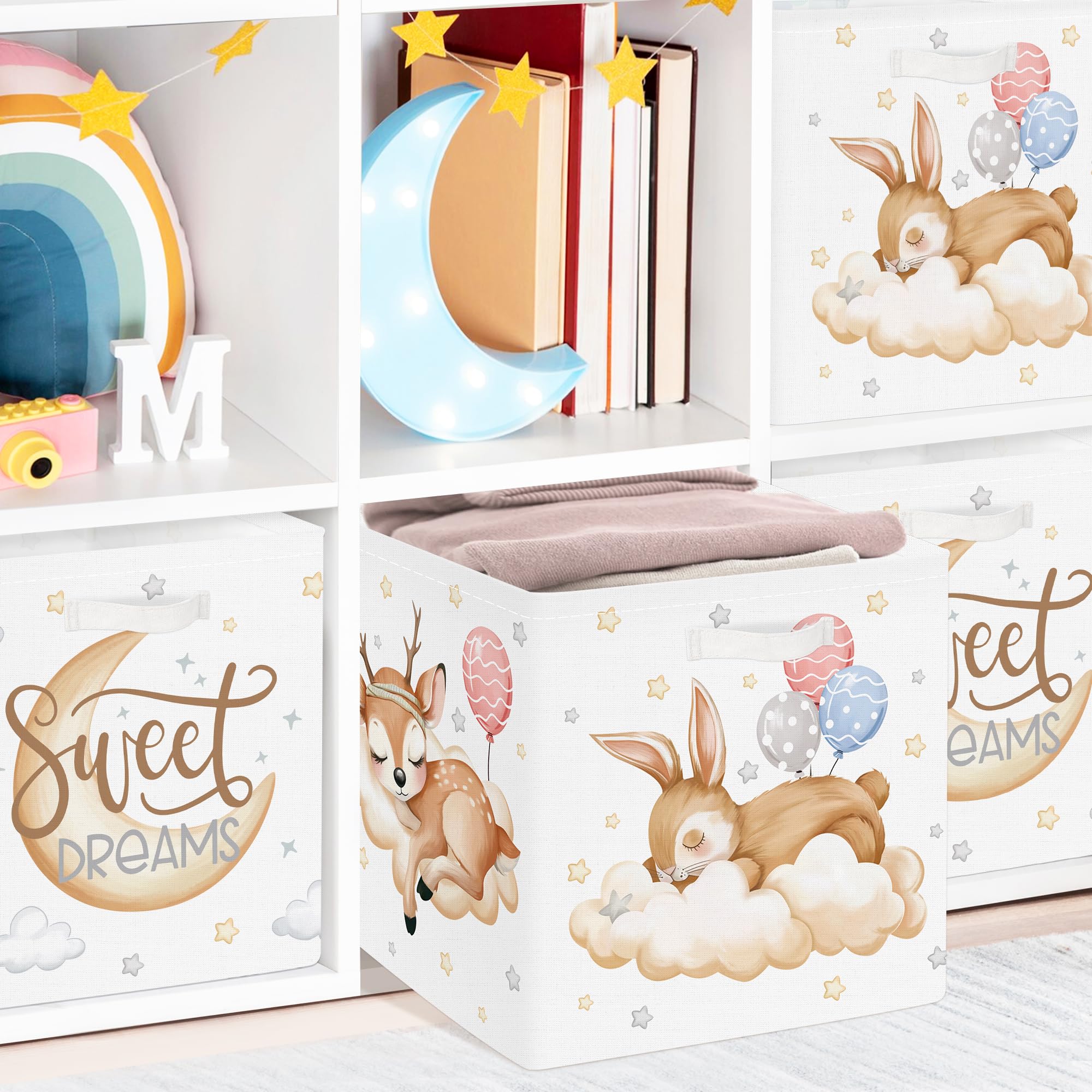Clastyle 3 pcs Dreamy Animal Cube Storage Boxes for Shelves Kallax Boxes, Tiger, 30x30x30 cm - Image 5