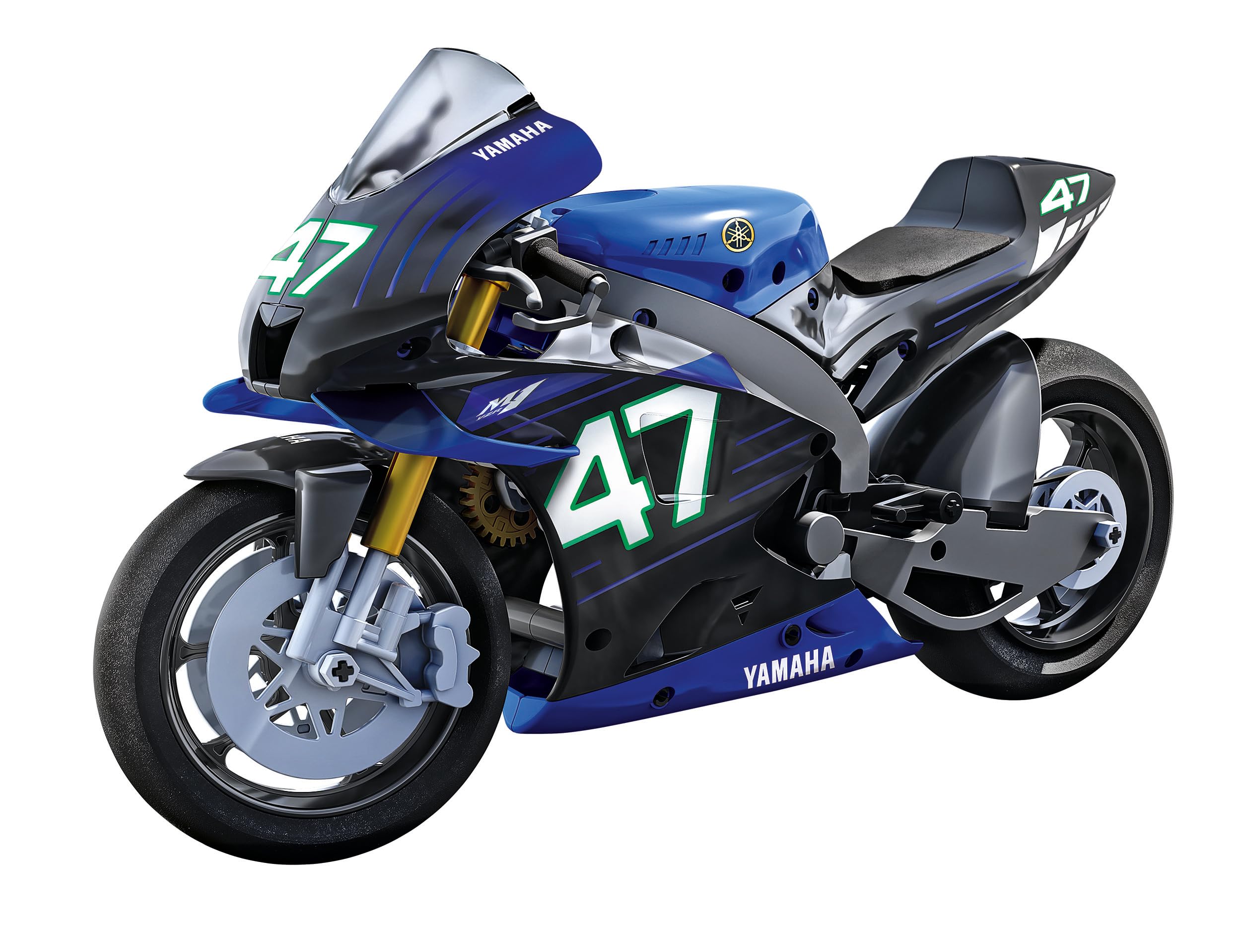 Clementoni 55506 Construcciones Yamaha M1 Juego de Construcciones, para Montar Tu Propia Moto Yamaha, con App de Instrucciones, a Partir de 8 Años, Juguete en Español