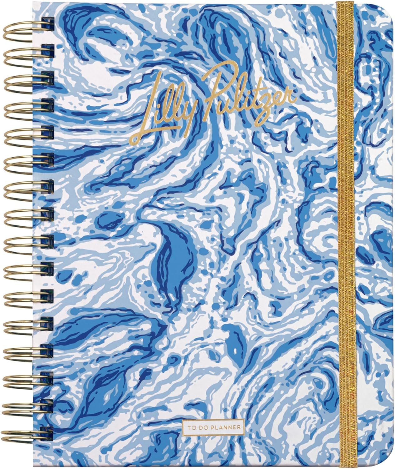 Lilly Pulitzer Undated To Do Planner, Hardcover Daily Planner, Personal Organizer with Hourly Schedules and Notes Pages, 240 Pages, 8.75" x 7.25", Marble Swirl